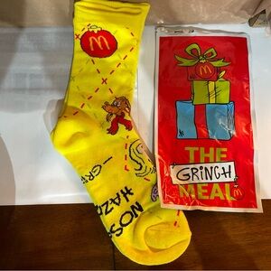 McDonald's Yellow Grinch Socks